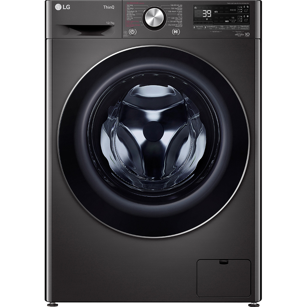 Máy giặt sấy LG inverter giặt 12 kg và sấy 7 kg FV1412H3BA 2023