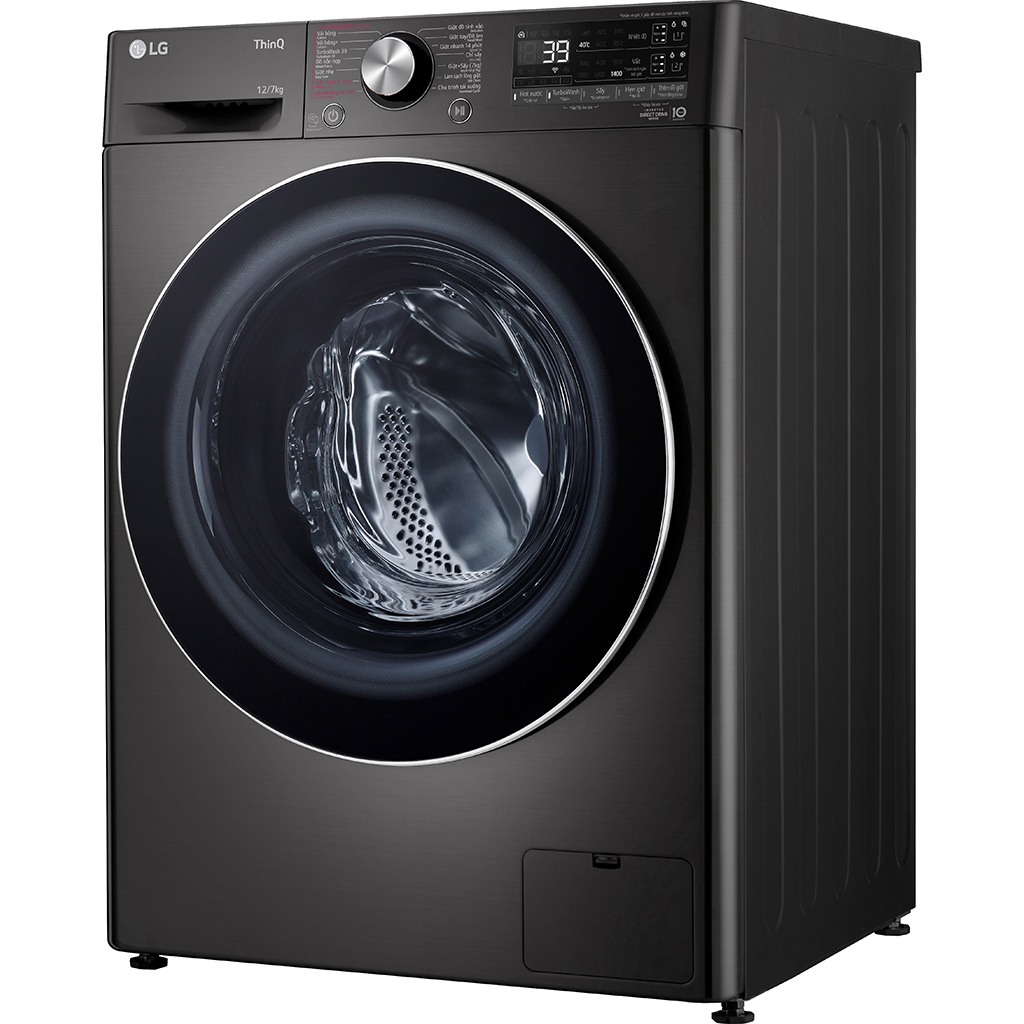 Máy giặt sấy LG inverter giặt 12 kg và sấy 7 kg FV1412H3BA 2023