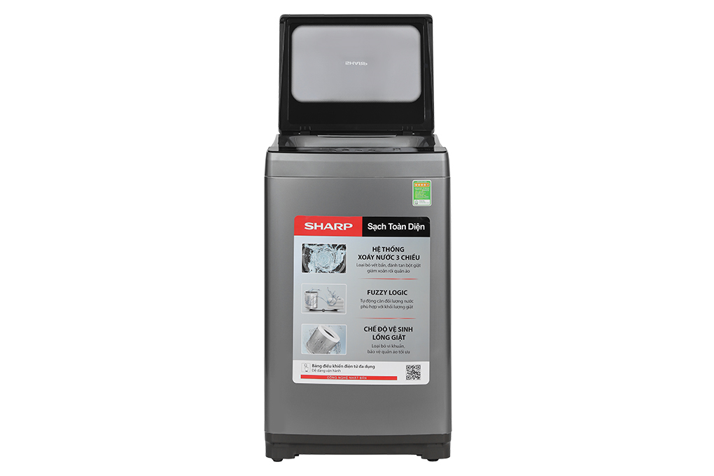 Máy giặt lồng đứng Sharp 12 kg ES-W12NV-GY 2023