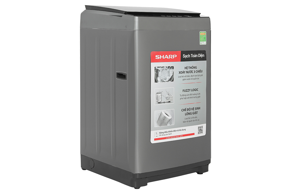 Máy giặt lồng đứng Sharp 12 kg ES-W12NV-GY 2023