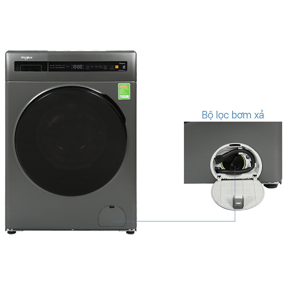 Máy giặt Whirlpool 8 kg lồng ngang inverter FWEB8002FG giá rẻ