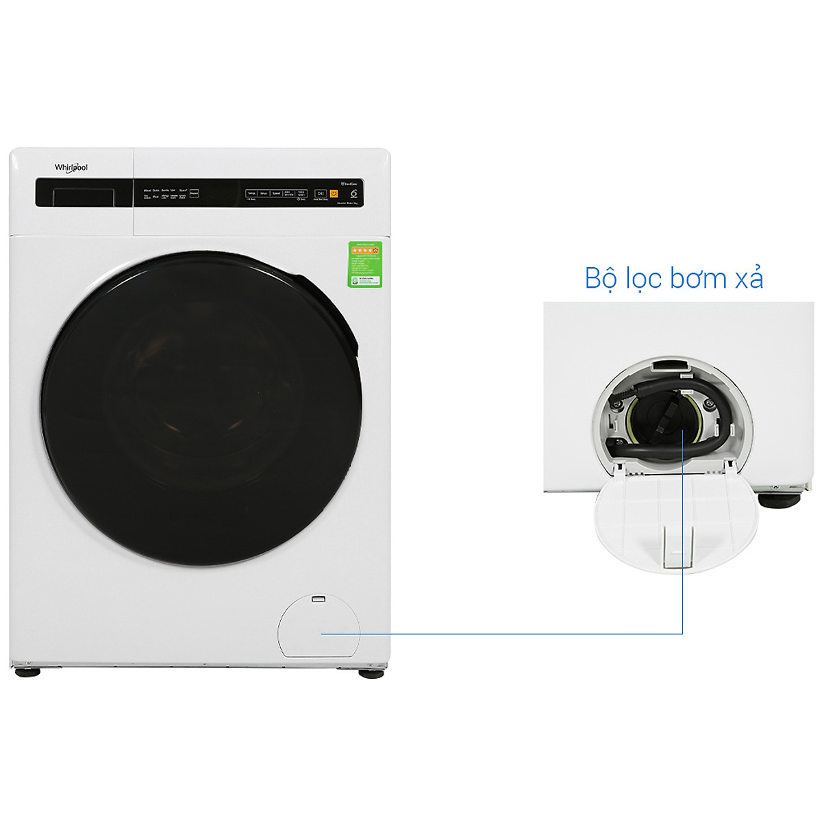 Máy giặt Whirlpool lồng ngang 8 kg inverter FWEB8002FW giá rẻ
