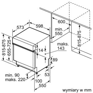 Máy rửa bát bán âm Bosch 13 bộ series 4 SMI4HCS48E sang trọng