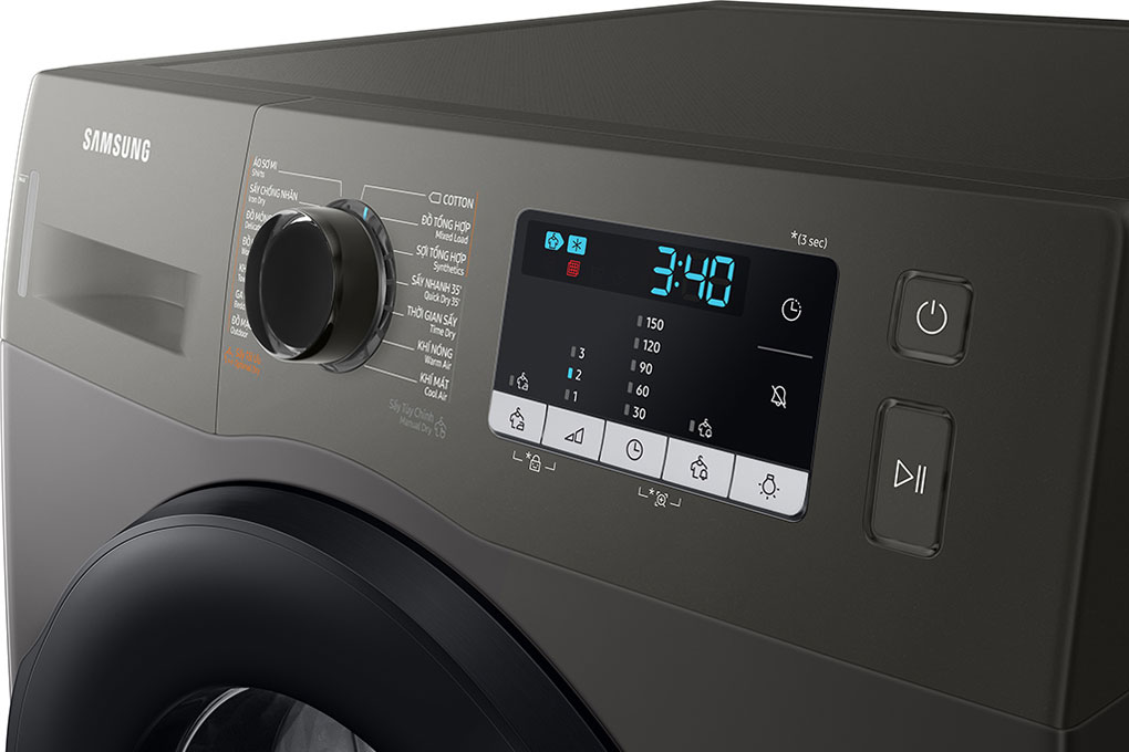 Máy sấy bơm nhiệt Samsung inverter 9 kg DV90TA240AX chính hãng