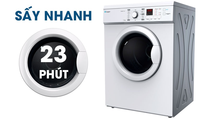 Máy sấy thông hơi Casper 7.2kg TD-72VWD chính hãng