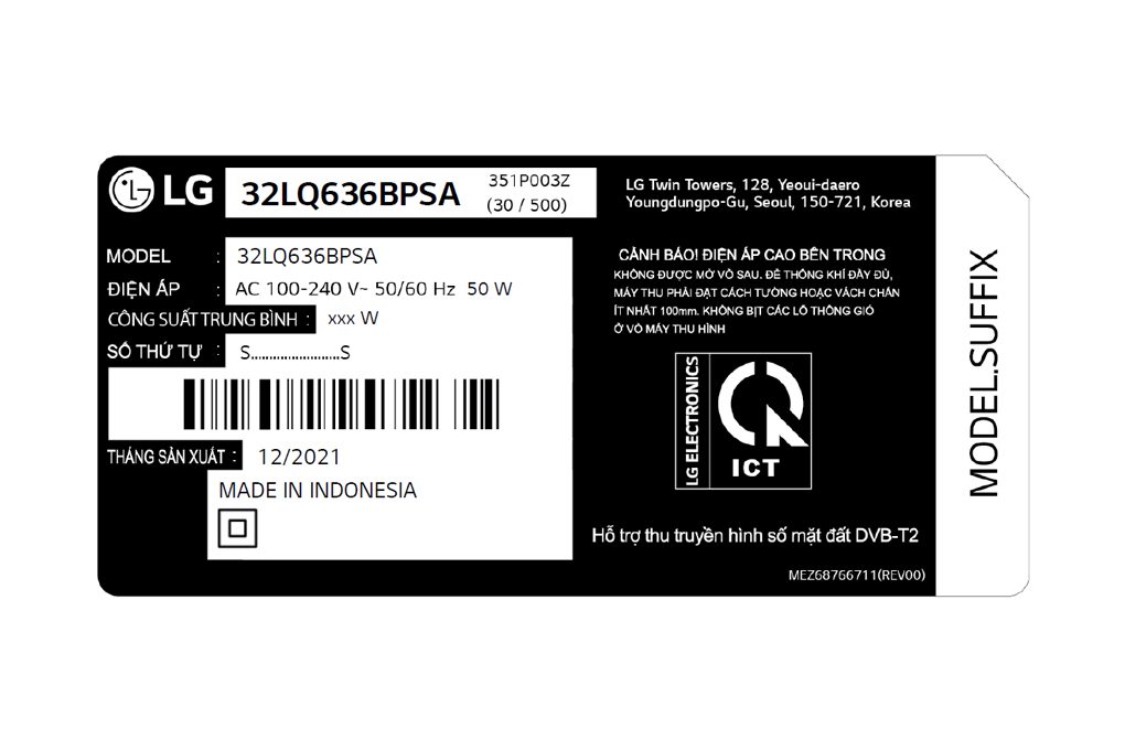 Smart tivi LG 32 inch 32LQ636 HD Ready ThinQ AI giá rẻ