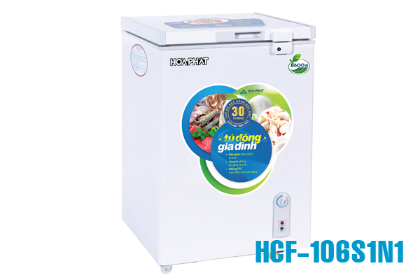 Tủ đông Hòa Phát 100 lít 1 ngăn dàn nhôm HCF 106S1N1 giá rẻ
