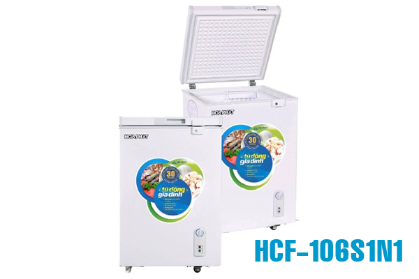 Tủ đông Hòa Phát 100 lít 1 ngăn dàn nhôm HCF 106S1N1 giá rẻ