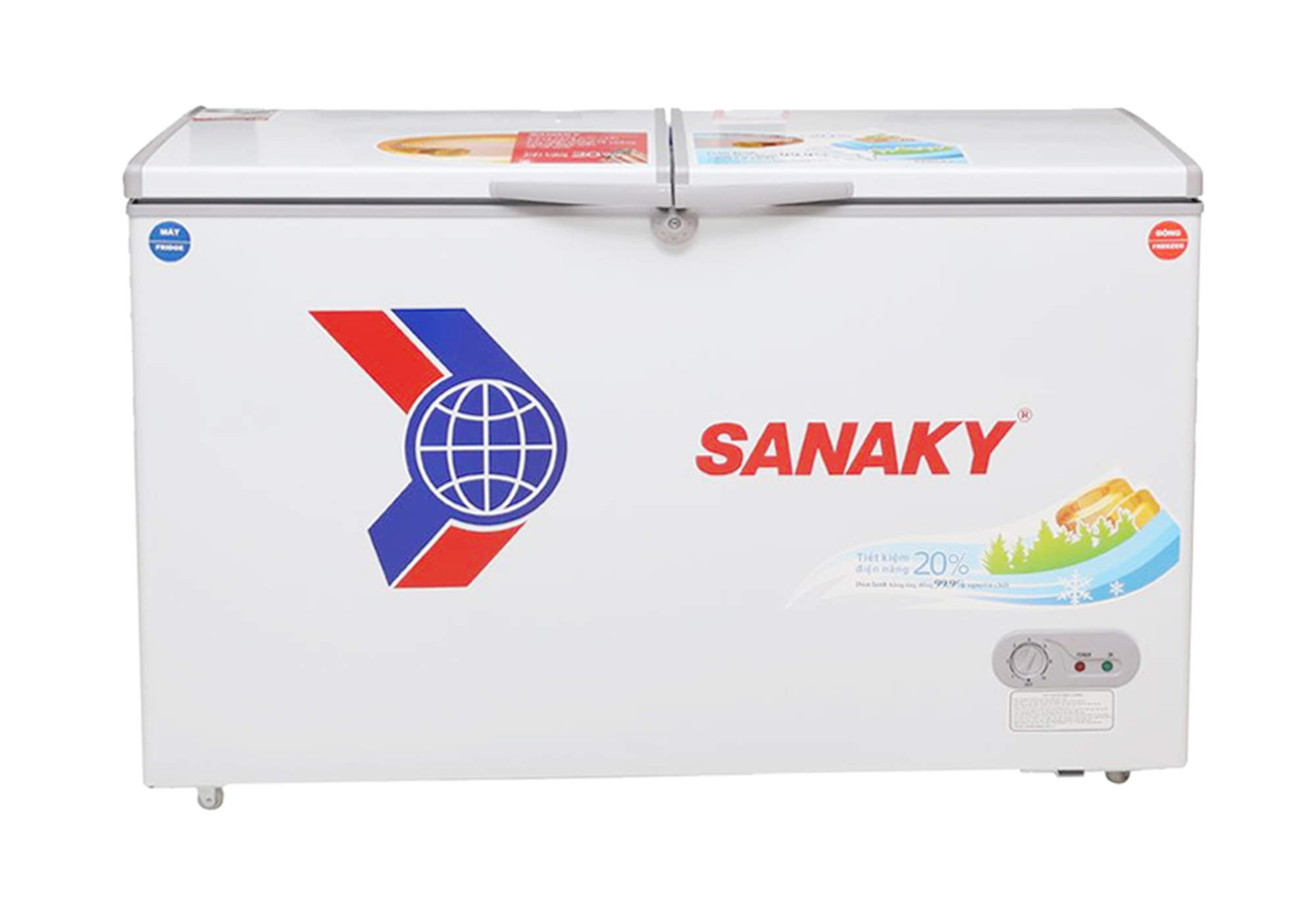Tủ đông mát Sanaky 2 ngăn 485 lít VH-6699W1 giá rẻ