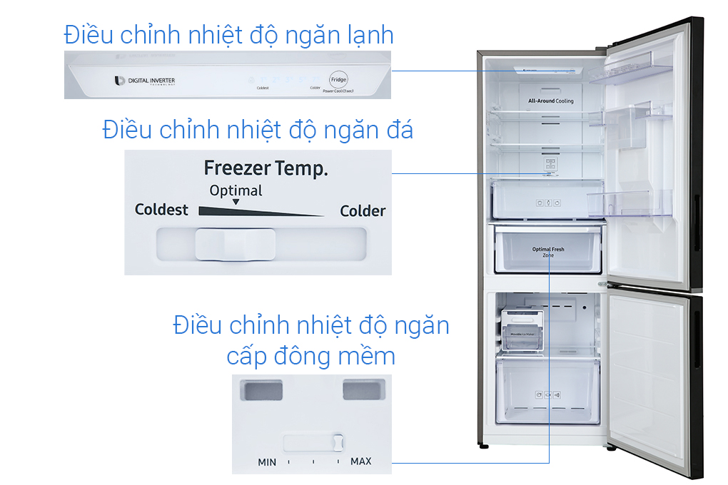 Tủ lạnh Samsung 2 cánh inverter 307 lít RB30N4170BU giá rẻ tại Hà Nội