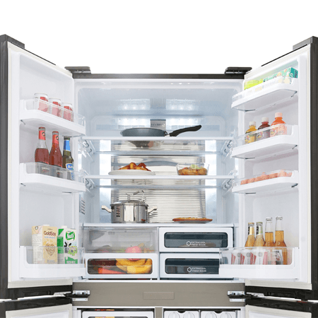 Tủ lạnh 4 cánh Sharp inverter 678 lít SJ-FX688VG-RD chính hãng tại Hà Nội