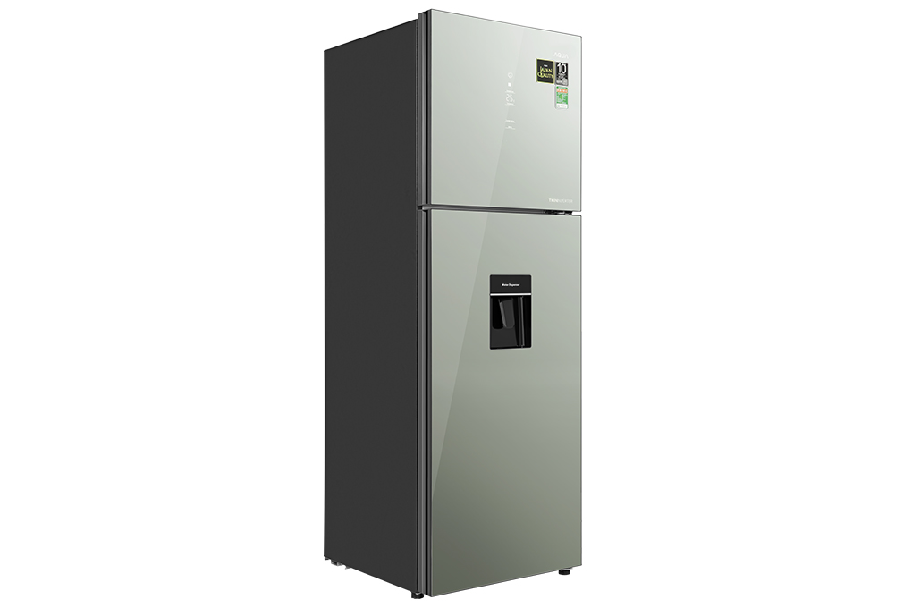 Tủ lạnh Aqua inverter 347 lít AQR-T390FA(WGM) mặt gương 2023
