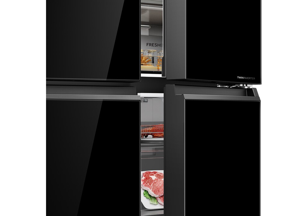 [2024] Tủ lạnh Aqua 4 cánh inverter 660 lít AQR-M727XA(GB)U1