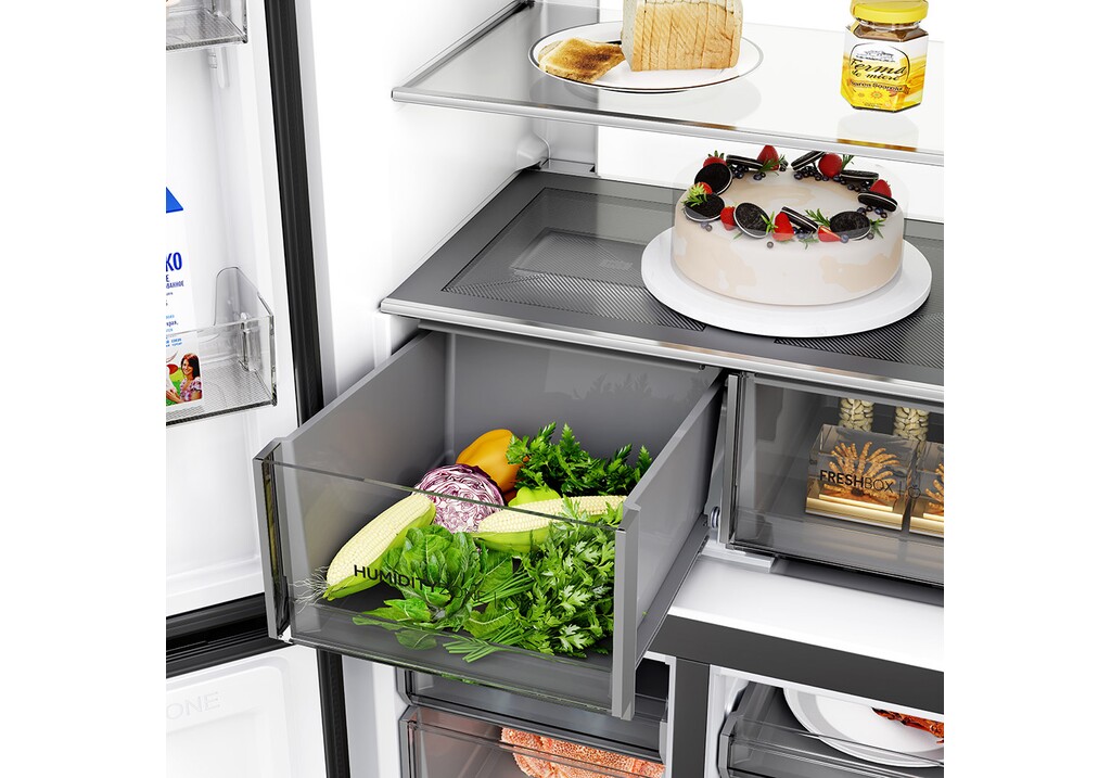 [2024] Tủ lạnh Aqua 4 cánh inverter 660 lít AQR-M727XA(GB)U1