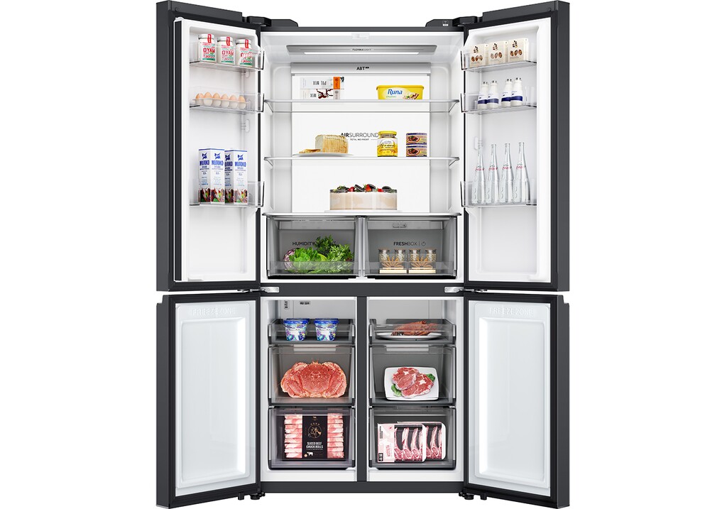 [2024] Tủ lạnh Aqua 4 cánh inverter 660 lít AQR-M727XA(GB)U1