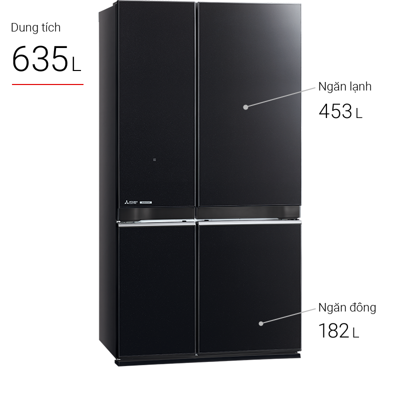 Tủ lạnh Mitsubishi 635 lít MR-LA78ER 4 cánh chính hãng giá rẻ