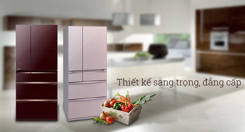 Tủ lạnh 6 cánh Mitsubishi inverter 506 lít MR-WX52D (BR-V, F-V) chính hãng