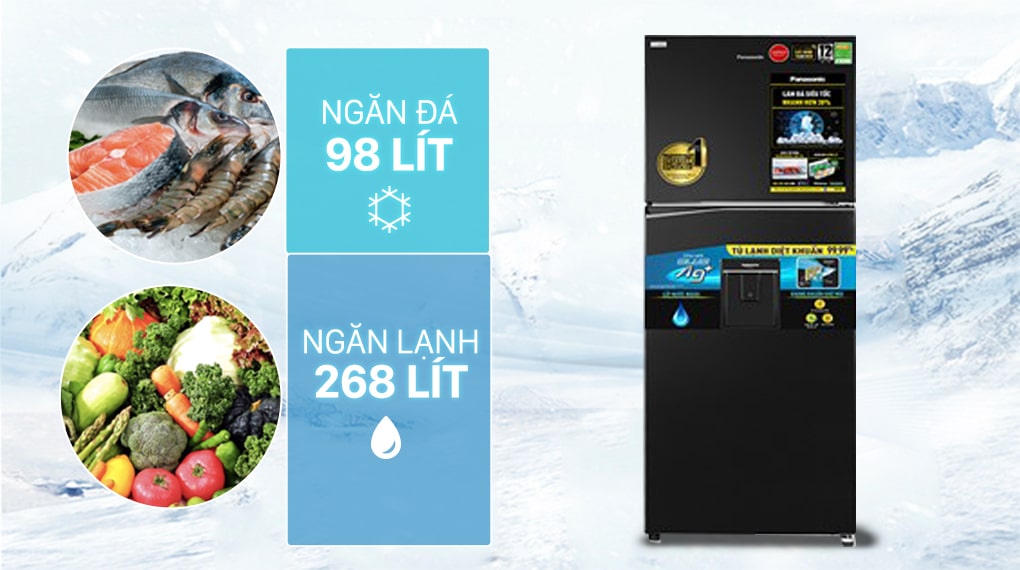 Tủ lạnh Panasonic inverter 366 lít NR-TL381BPKV giá rẻ chính hãng tại Hà Nội