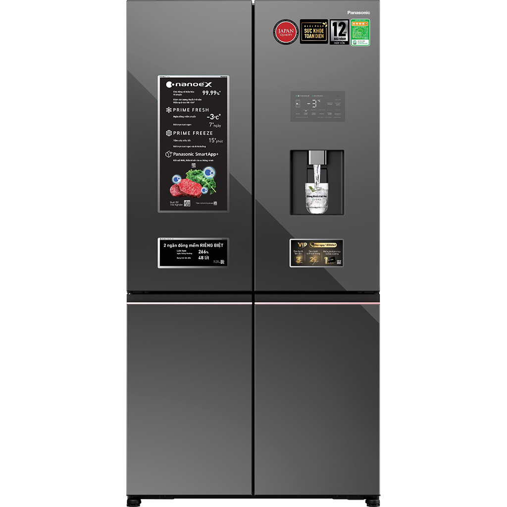 Tủ lạnh Panasonic inverter 621 lít PRIME+ Edition NR-XY680YMMV 2023