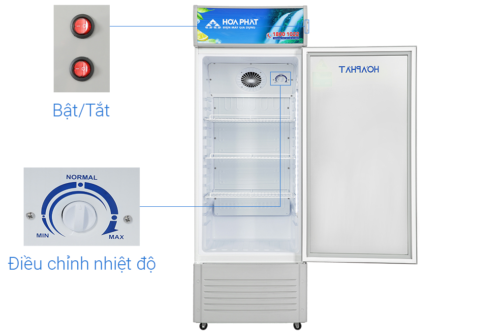 Tủ mát Hoà Phát 280 lít HSR S6280 kính Low-E