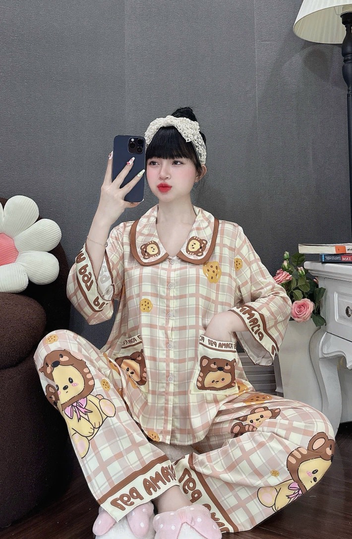 Đồ bộ tay lững lụa latin