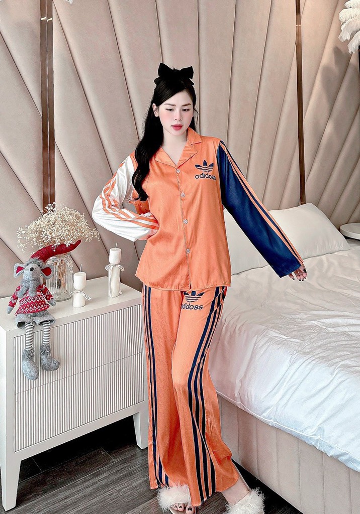 Đồ bộ tay dài lụa xước mềm mịn