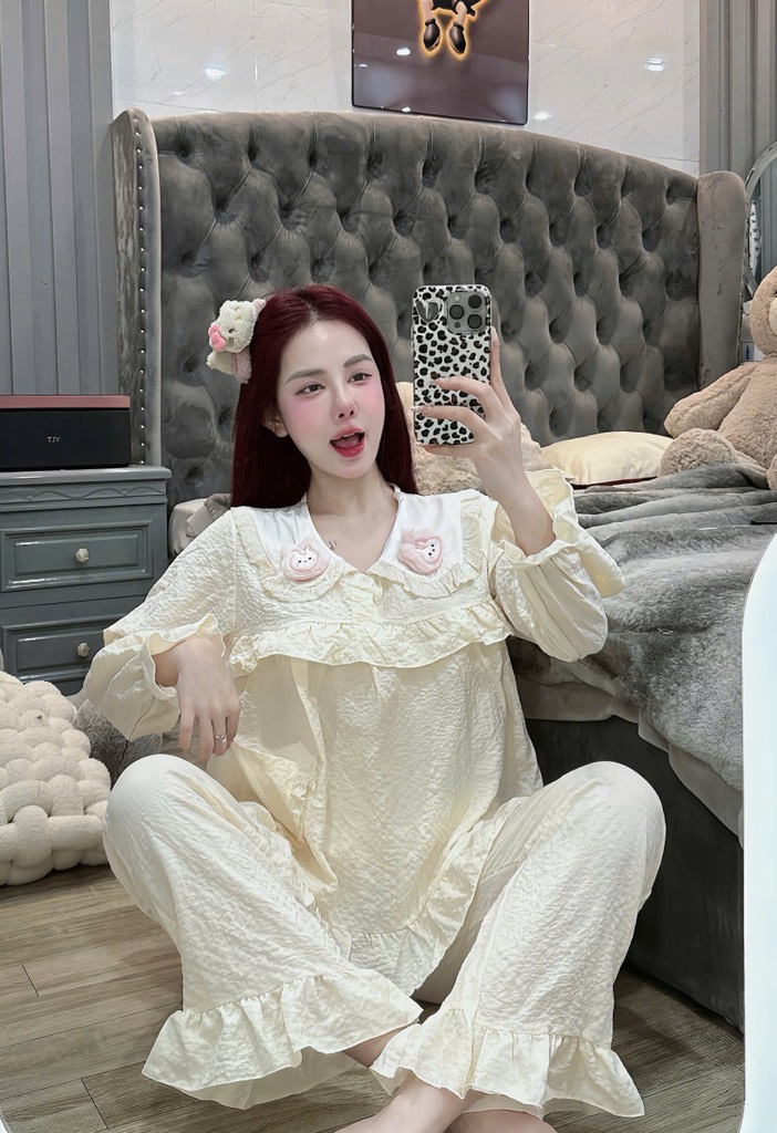Đồ bộ tay dài lụa đũi mềm
