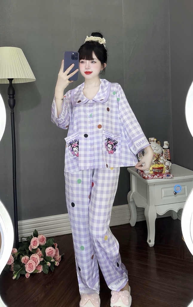 Đồ bộ tay lững lụa latin