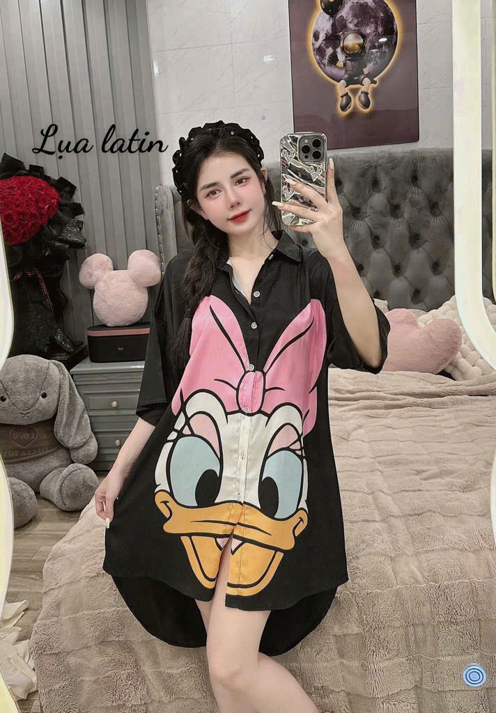 12 mẫu Đầm sơ mi lụa latin