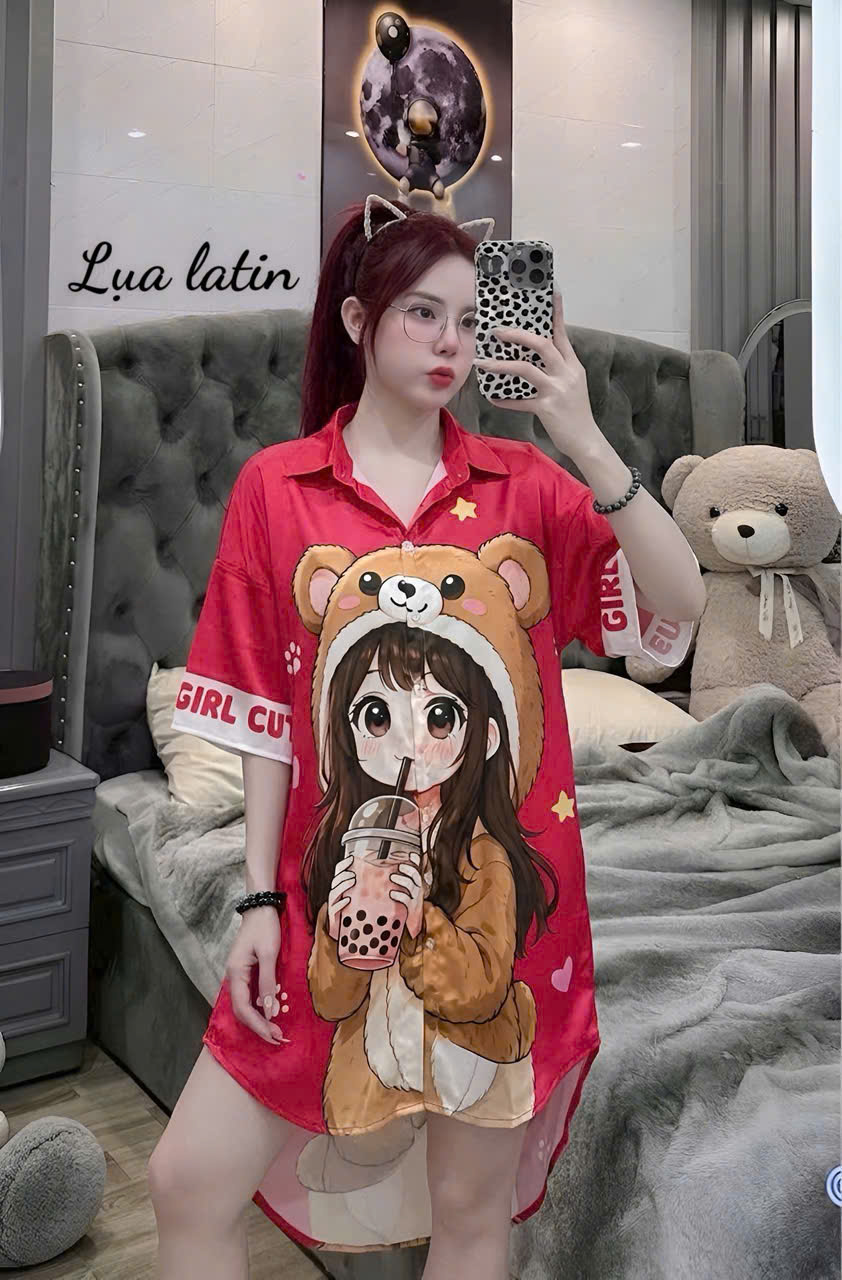 12 mẫu Đầm sơ mi lụa latin