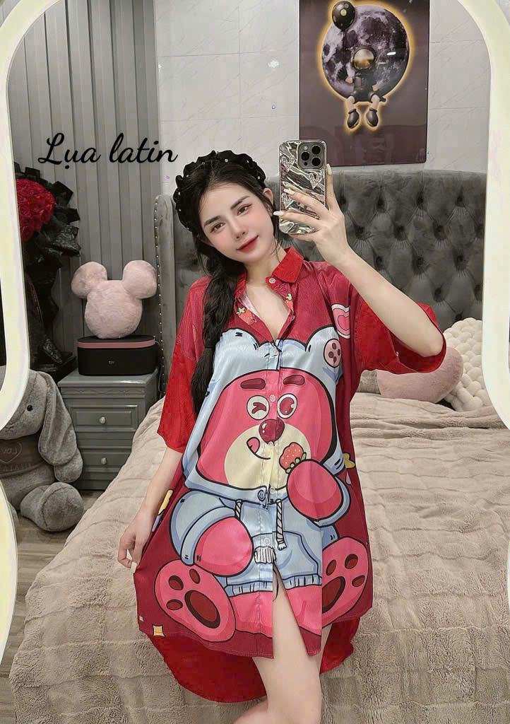 12 mẫu Đầm sơ mi lụa latin