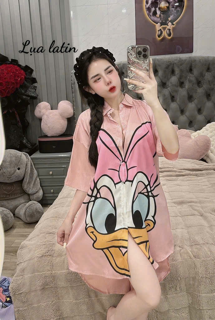 12 mẫu Đầm sơ mi lụa latin