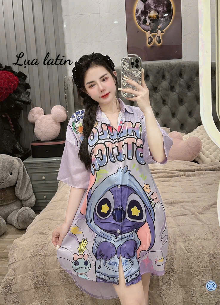 12 mẫu Đầm sơ mi lụa latin