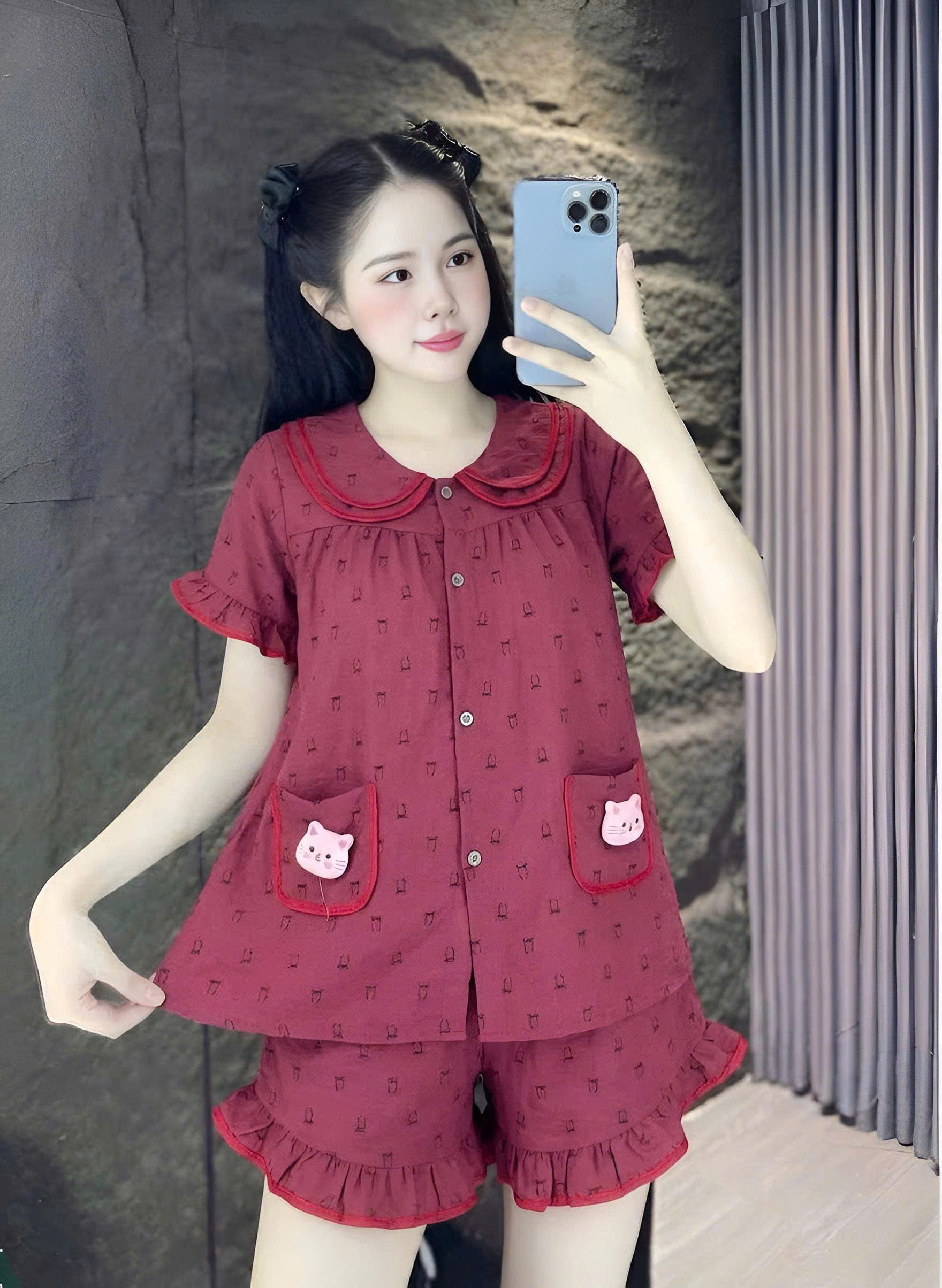 đùi lụa đũi mềm gắn gấu
