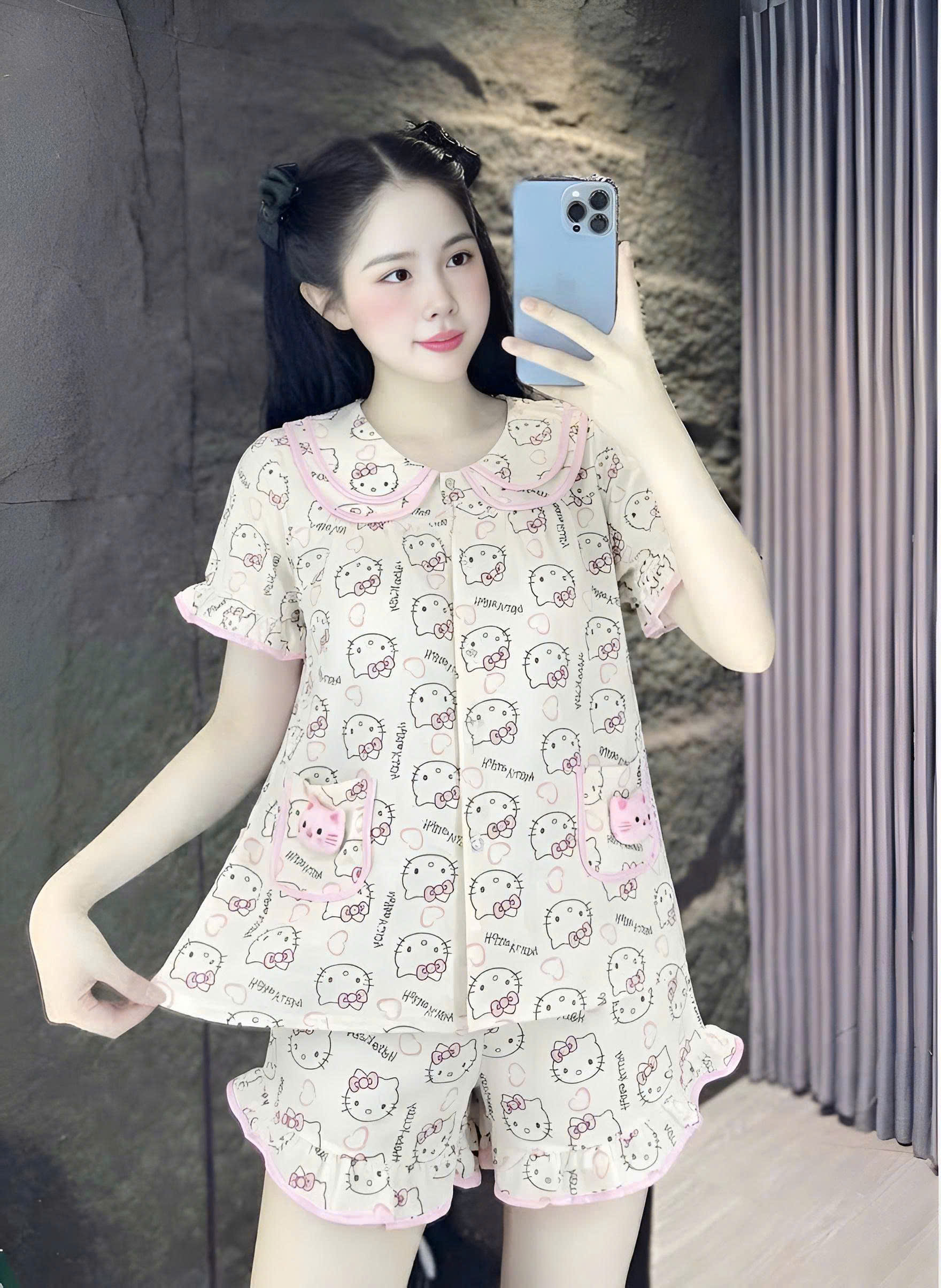 đùi lụa đũi mềm gắn gấu