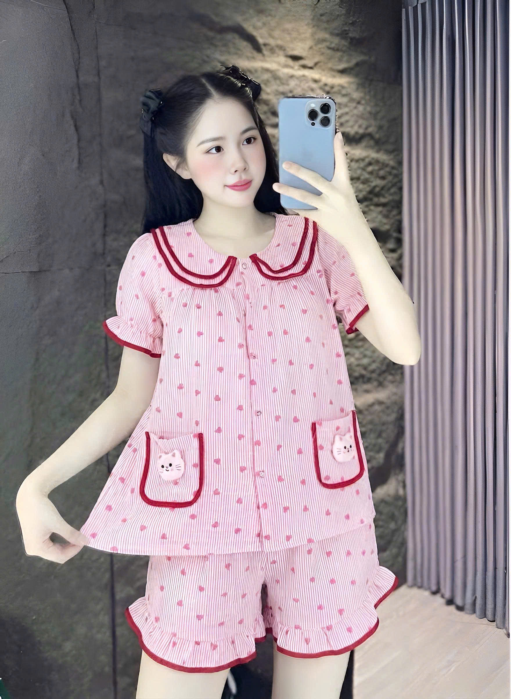 đùi lụa đũi mềm gắn gấu