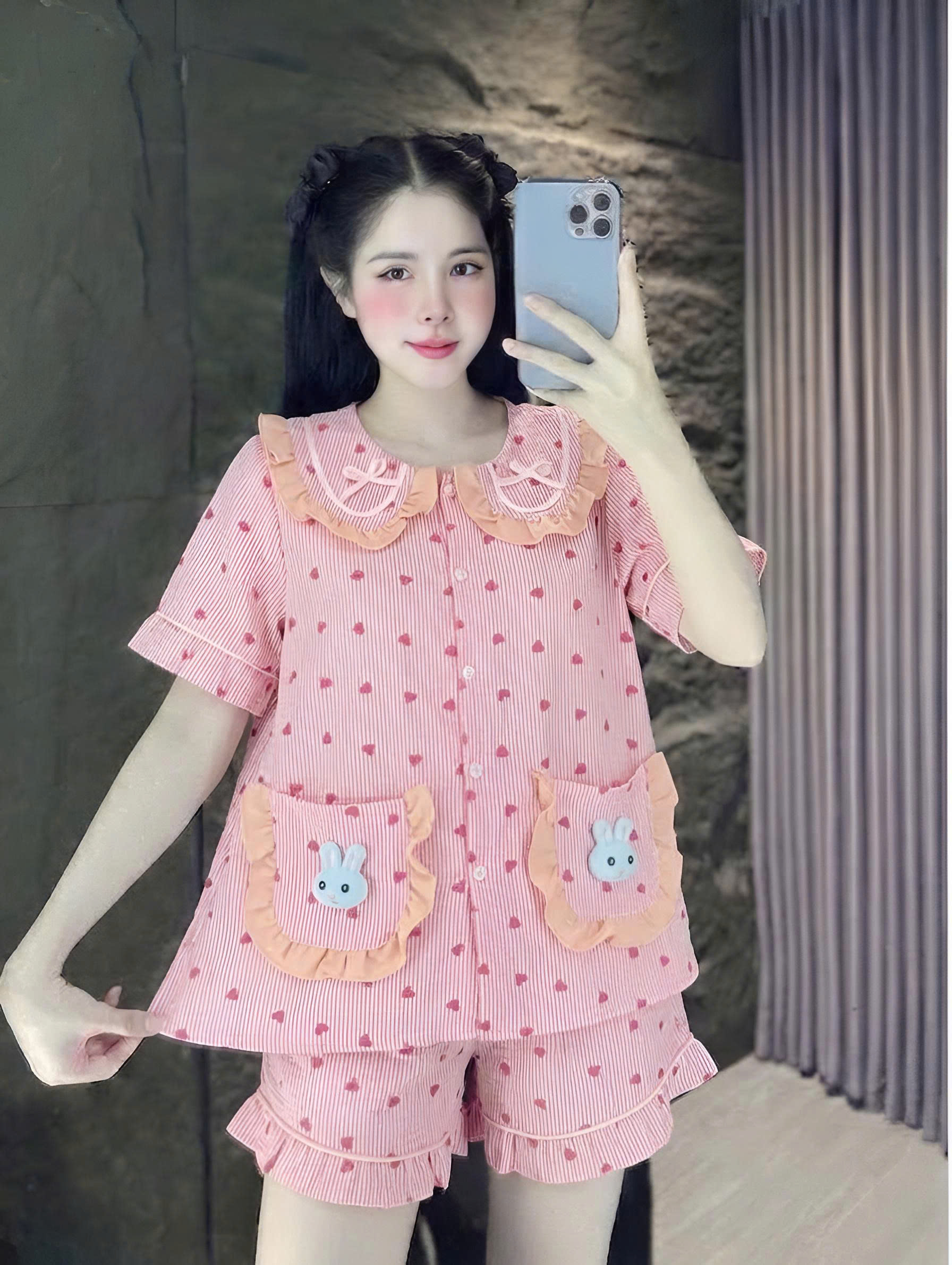 đùi lụa đũi mềm gắn gấu
