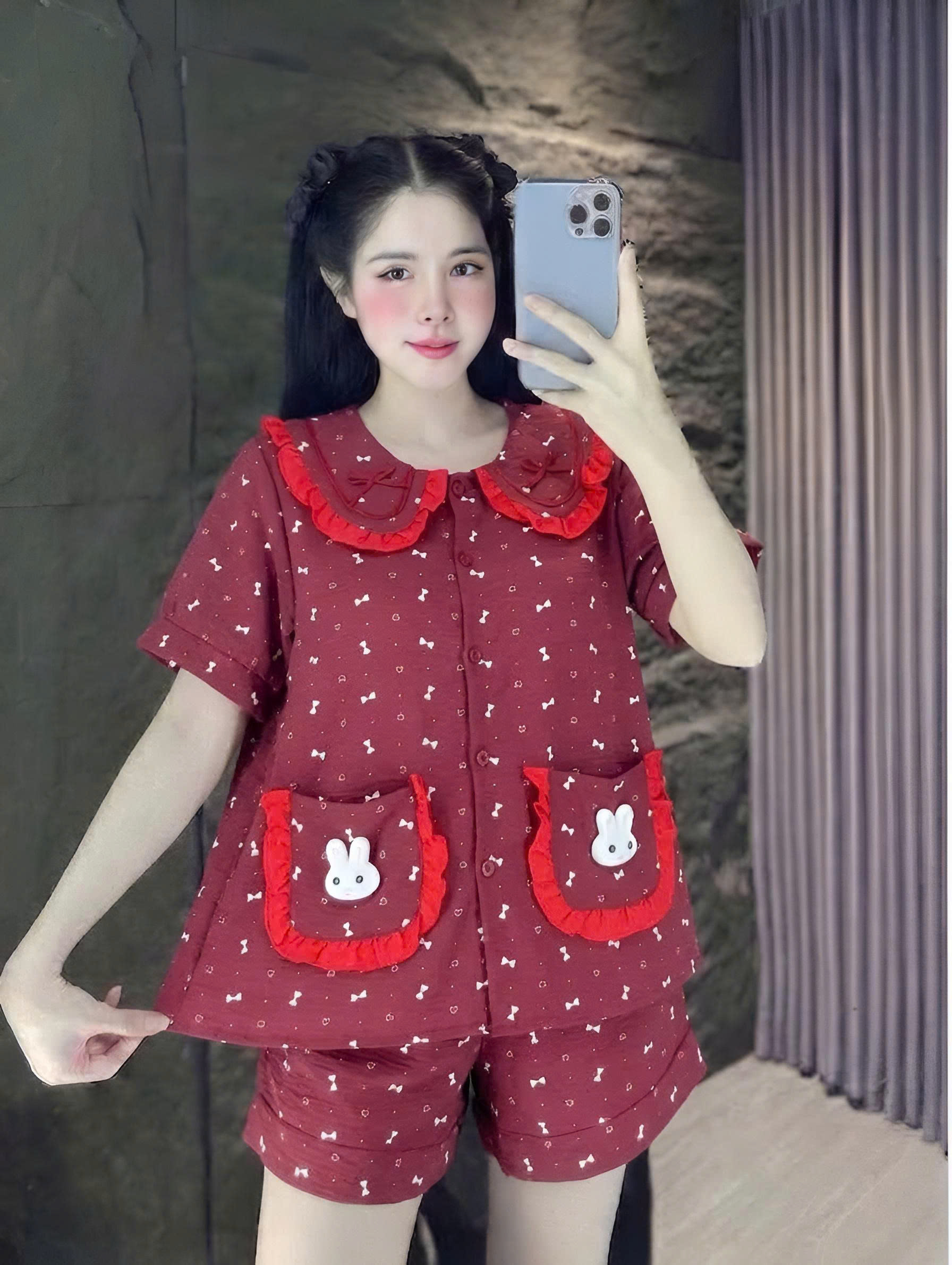 đùi lụa đũi mềm gắn gấu