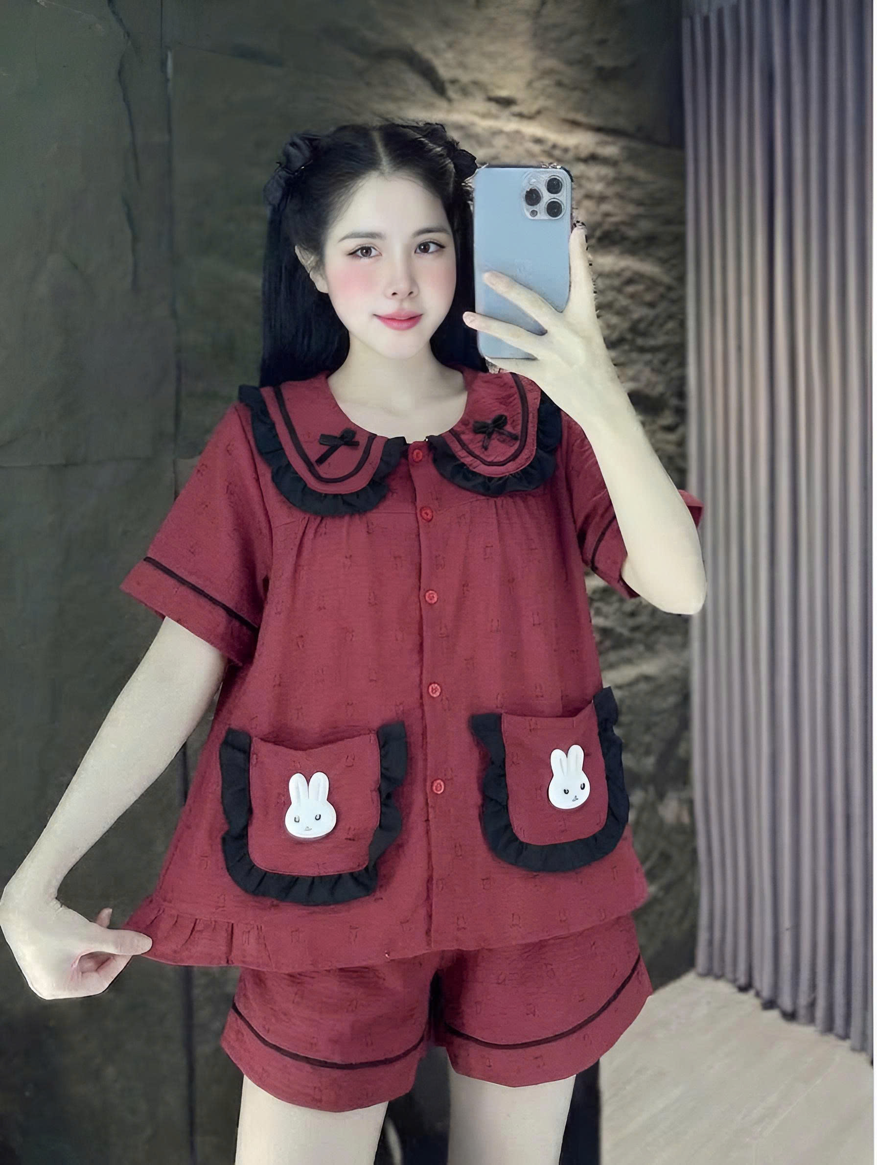 đùi lụa đũi mềm gắn gấu
