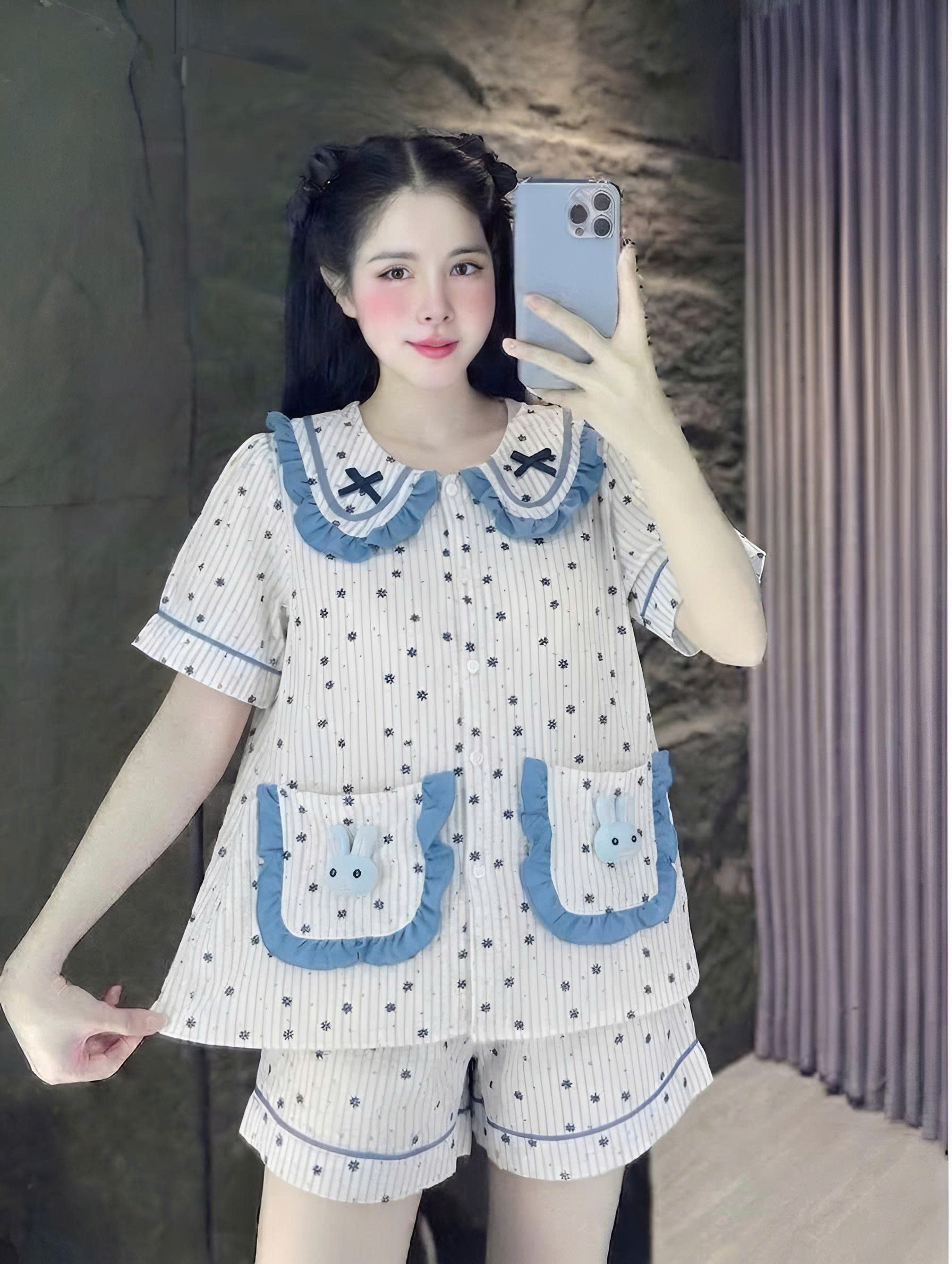đùi lụa đũi mềm gắn gấu
