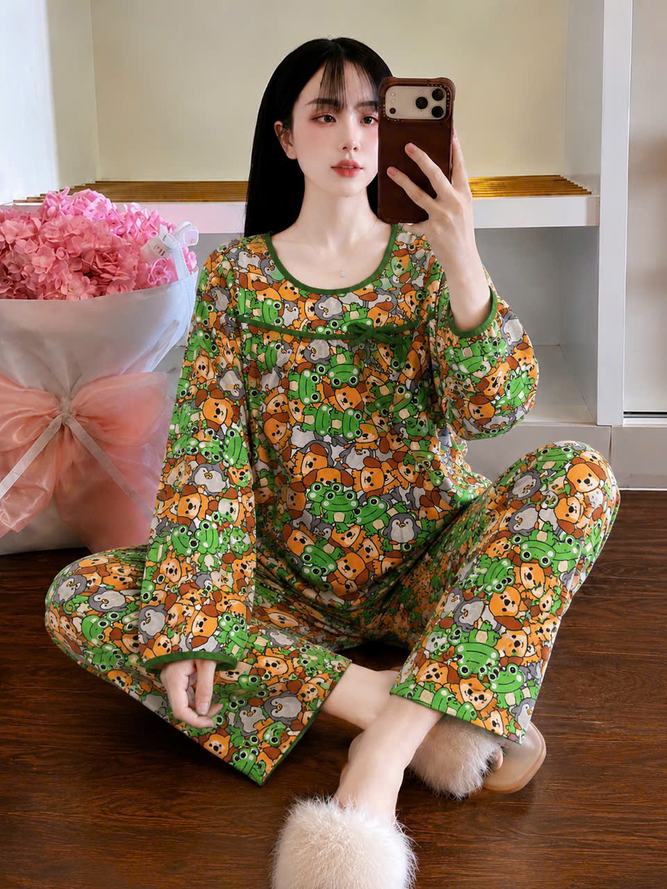 tay dài tole phối nơ dể thương