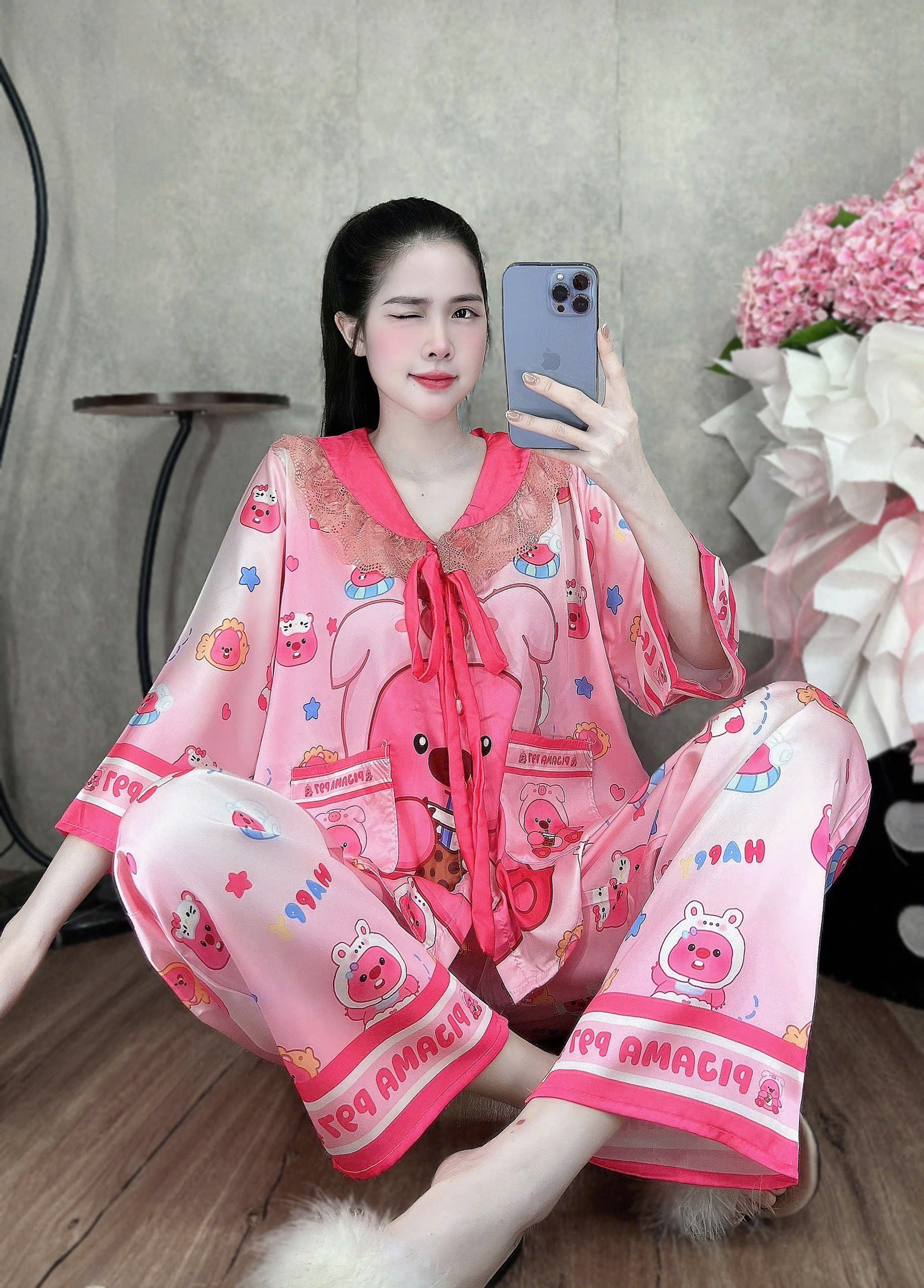 Tay lững lụa latin quần dài