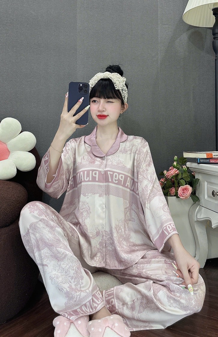 Đồ bộ tay lững lụa latin