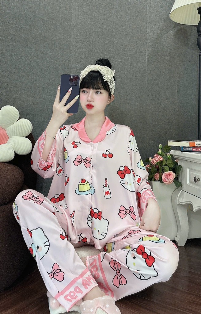Đồ bộ tay lững lụa latin