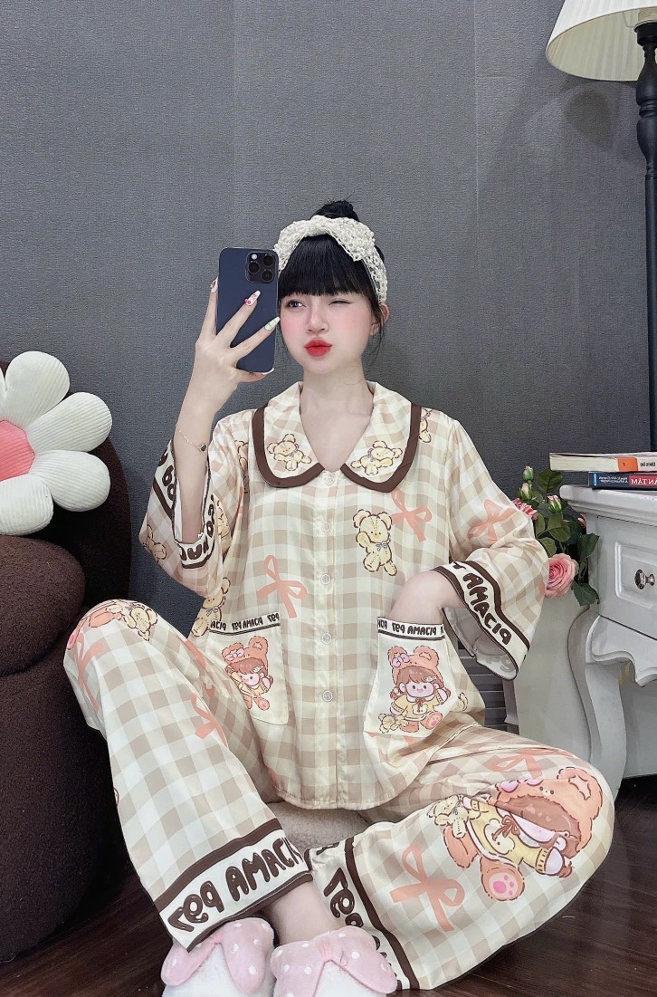 Đồ bộ tay lững lụa latin