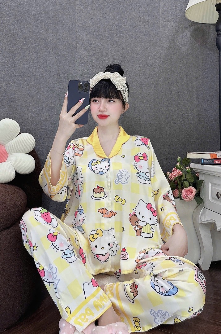 Đồ bộ tay lững lụa latin