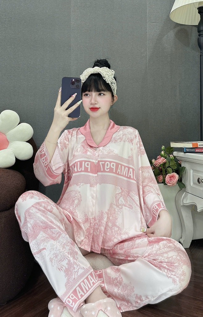 Đồ bộ tay lững lụa latin