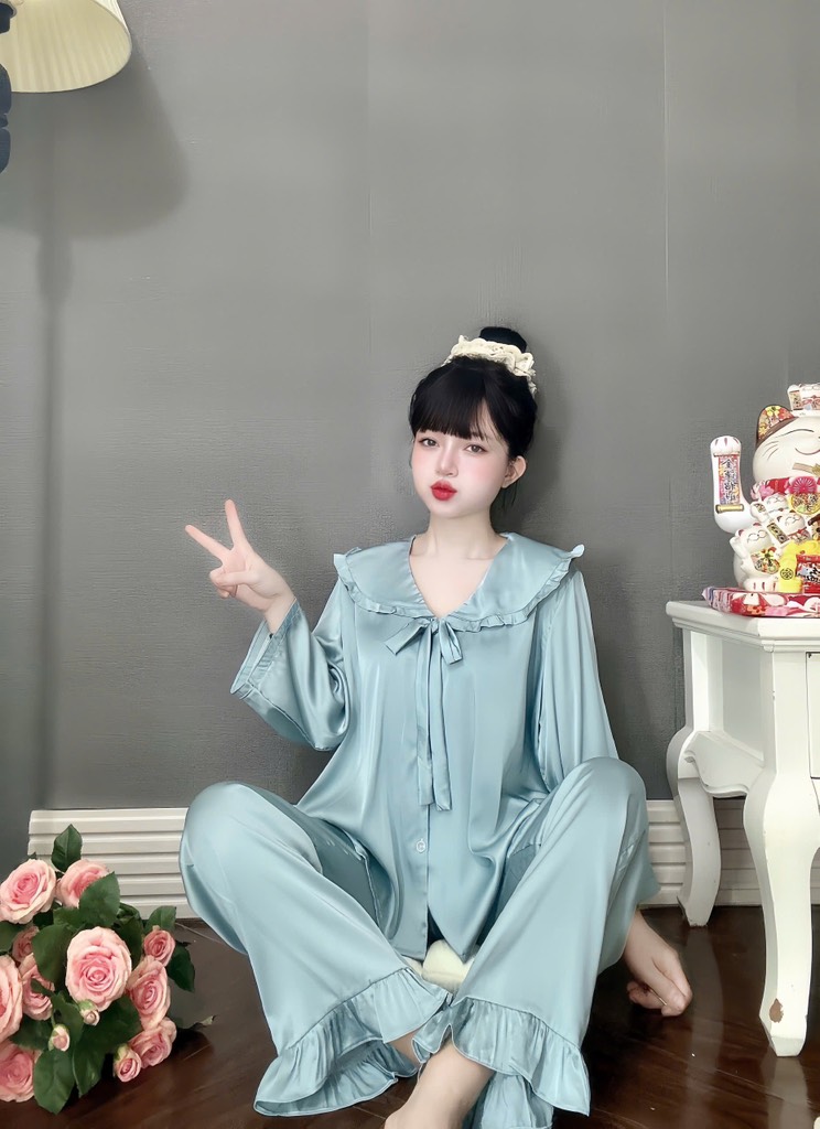 Đồ bộ tay lững lụa latin