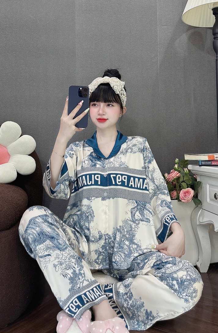 Đồ bộ tay lững lụa latin