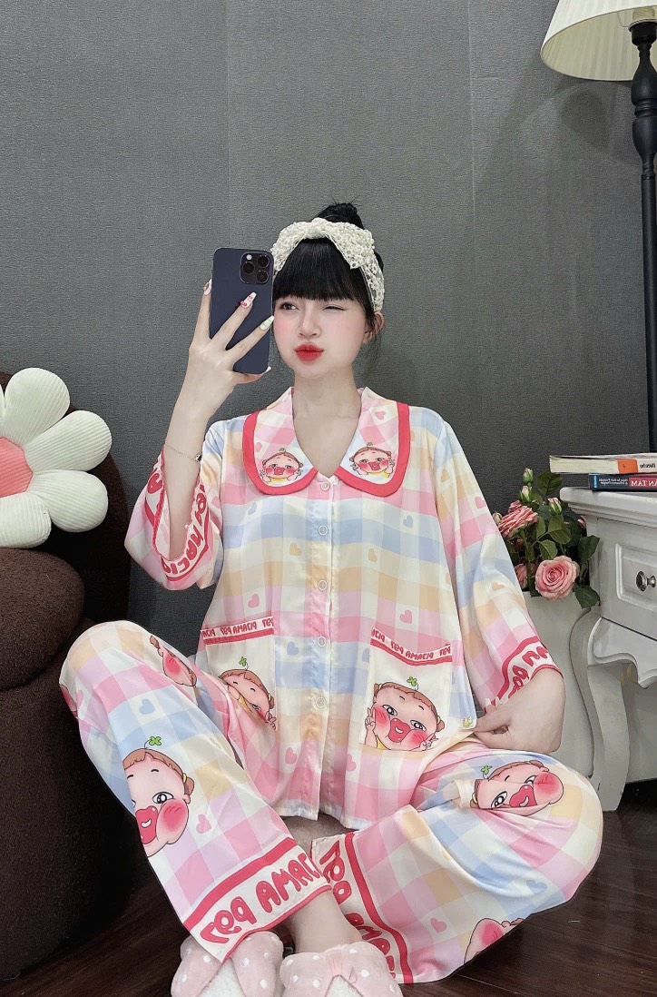 Đồ bộ tay lững lụa latin